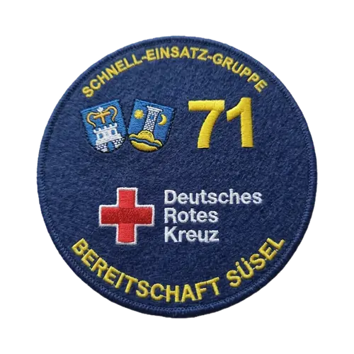 Runder Rubber-Patch einer Rettungsdienst-Schnelleinsatzgruppe