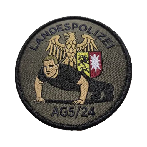 Runder gewebter Patch einer Polizei-Einheit